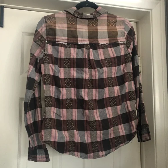 Free People We The Free Colorful Button Up Long Sleeve - Picture 6 of 9